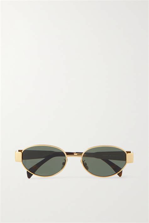 celine oval gold|WOMEN'S LUXURY GOLD SUNGLASSES .